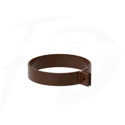 Obejma rury spustowej PVC ⌀ 63 firmy KROP kolor jasny brąz